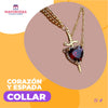 COLLAR CORAZON Y ESPADA